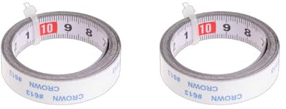 Mètre ruban adhésif 1 m - Dos adhésif - Droite et gauche - En acier inoxydable - Boîte cadeau vide - Carton vide