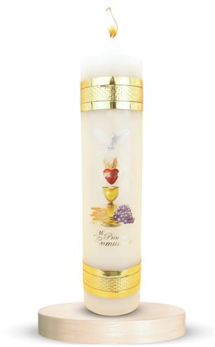 Authenthic First Communion Candle Made by Mexican Artisans at La Villa de Guadalupe | Vela de Primera comunion para niño o niña | Vela para Primera comunion para niña | First Communion Candle Set for