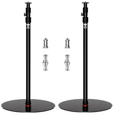 IFOOTAGE A400 Round Base Monopod, 79'' Light Stand Tripod Alternative, Aluminum Studio Camera Tripod Monopod Stand for Video Recording, Live Streaming, Interview, Payload 22lb (2 Pack)
