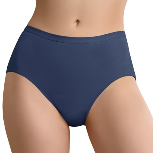 IRISMORII Biancheria intima per incontinenza urinaria, a prova di perdite, assorbente, da donna, riutilizzabile, in cotone, per maternità, debolezza della vescica, slip postpartum (mezzanotte, L)