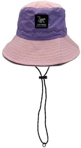 Surf Monkey Boonie Wasserdichter Hut für Damen und Herren, Einheitsgröße, faltbar, Lila/Rosa, One size