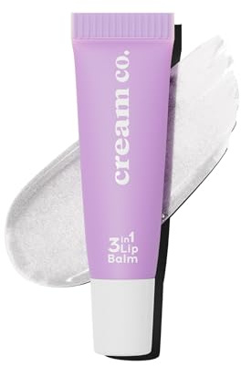 cream co. 3in1 Balsamo per le labbra nutriente, acido ialuronico, idratante e riparatore della barriera, cura delle labbra per tutti i tipi di labbra, balsamo per le labbra colorato, protegge e rinnov