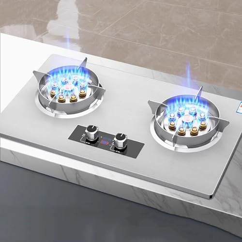 THEGA Portatile Stufa Gas - 8,5KW Fornelli A Gas, Cucine A Gas Tavolo E Incasso, Fornello A Gas con Temporizzazione 180 Minuti, Fornello A Gas Naturale Liquefatto, Fornello A Gas Domestico(LPG)