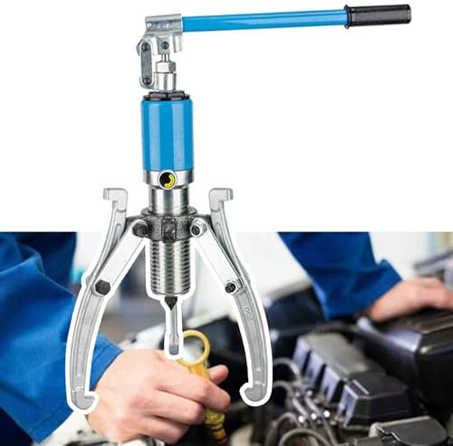 Kit Estrattore Idraulico per Ingranaggi - Estrattore per Cuscinetti Ruota per Impieghi Gravosi a 2 o 3 Griffe, Utensili di Riparazione Meccanica Integrati, Set di Estrazione,Blue-10T