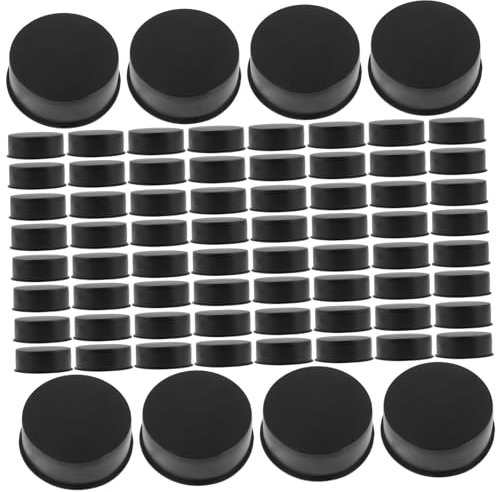 jojofuny 100pcs Hinge Cover Cap for Kitchen Cabinet Hinge Cover for Door Hidden for Cupboard Easy Install Hole