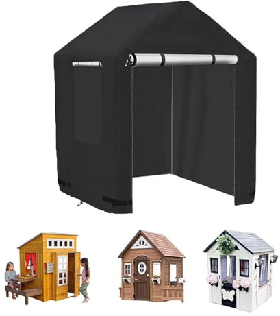 Funda para casa de juegos al aire libre, funda para casa de juegos para niños, tela Oxford 420D impermeable, con cremallera lateral, impermeable y resistente al polvo para casa de campo de jardín