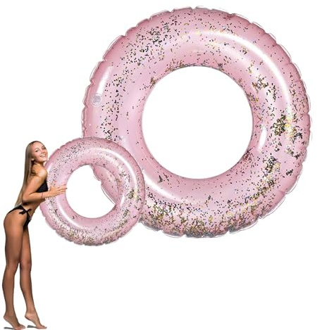 Pool Inflatables Swimming Ring Rubber Rings for Kids Adult,70/90cm Sequins Inflatable Pool Water Toys,Inflatable Pool Floats Swim Tubes Rings for Girls Boys Women Men Summer Party Beach Water Sport