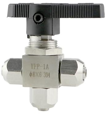 Quick Twist Fit 8x5mm ODxID PU Tube Air Hose Tee 3 Ways L Port Ball Valve 304 Water Gas Fuel Oil NWPNLXEA