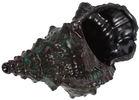 TOYANDONA Ceramic Conch Water Fountain for Garden Decor Small Green Outdoor Fish Tank Landscaping Fountain Easy Install Elegant Water Feature for Patio Versatile Garden Ornament Gift