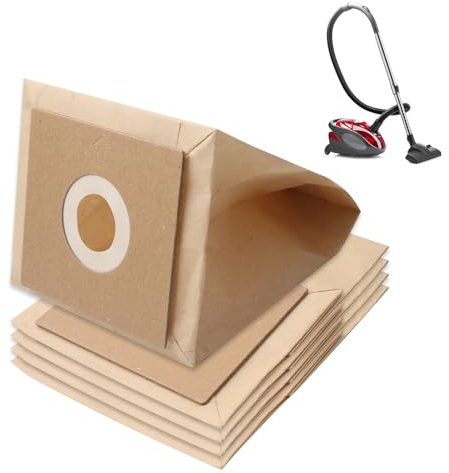 5 Pcs Vacuum Cleaner Bags for Bush Argos Model VCB35B15C1J7W-70 VYTRONIX RBC02 BC-402 BC-501 Argos Value VC-401 VC-402 Efficiency Paper Dust Bags Hoover Storage Vacuum Clean Accessories Home Office