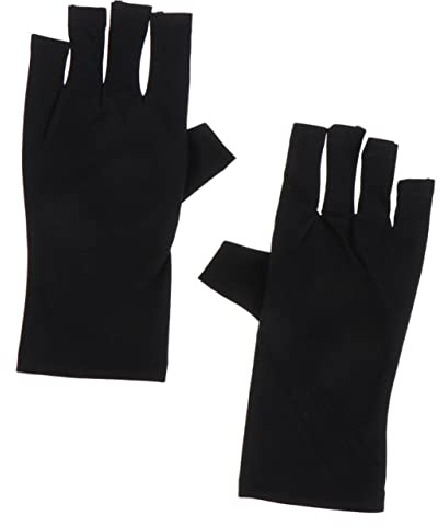Alipis UV Gloves UV Protection for Gel Manicure Nail Lamp Use Fingerless Sun Protection Gloves for Women Outdoor Activities