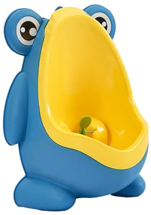 Urinaltrainer für Jungen Wandmontage Blau Pp, Cartoon Frosch | Töpfchentraining für Kinder, Lustige Windrad Drehung, Liebevoller Stil Zufälliger Stil