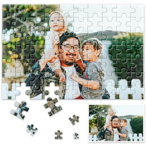 Personalised Jigsaw Puzzles for Adults 500/300/200/70/35 Pieces,Personalised Puzzle Custom Wooden Photo Jigsaw Frameless,Ideas Gifts for Family,Pet,Birthday,Graduate,Wedding,Valentine's Day(500 PCS)