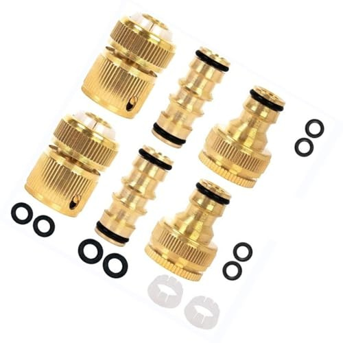 Strong Brass Hose Adapters General Quick Connection Couplers for Faucets Garden Hoses & Washing Machine Tubes Washing Machine Water Hose Connector