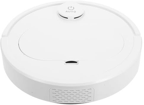 Amosfun Aspirateur Robot Automatique Blanc Es350 USB Touché, Balayeur Intelligent, Aspiration Puissante pour Sols Durs, Tapis et Nettoyage Maison