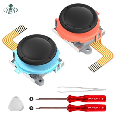 AKNES GuliKit TMR Remplacement de Joystick pour JoyCon Switch 2 | Anti-Jitter, Anti-Dérive, Haute précision, avec outil de réparation