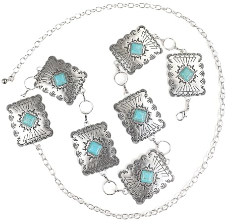 Topological Plan Metals - Cadena corporal con amatistas azules, longitud modificable, unisex, tradicional, para la cintura, adición de joyería unisex, One Size, como se describe, como se describe