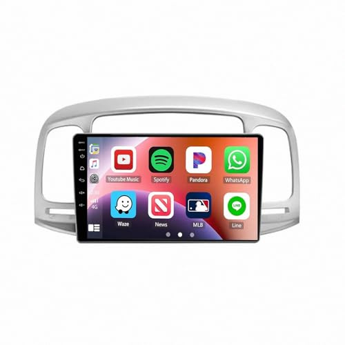 Autoradio 2 Din Bluetooth per Hyundai Accent 3 2006-2011 Touchscreen Stereo Auto Bluetooth con Schermo, Radio Auto con Mirror Link/Usb/Supporta Telecamera, 4 Nucleo 4G+64G