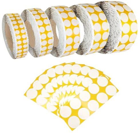 Doppelseitige Klebepunkte aus Papiervlies | Stark klebend | Universal | Größe & VE wählbar | Für Papier, Pappe, Holz, Metall, Kunststoff etc. | Doppelklebepunkte zum Basteln / 15 mm 5000 Stück