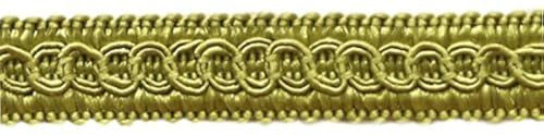 Deko-Gimp-Zopf Zierband, 12,5 m x 1,27 cm, Farbe: Celedon Green - G6