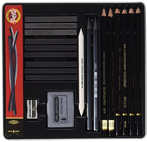 Koh-I-Noor 8898 Zeichen-Set im Metalletui, 23 Teile