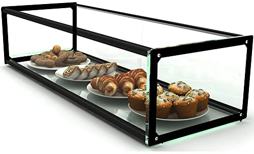 MBH - Vitrina expositora Neutra 92 cm 1 Piso para hostelería. Expositor Neutro de Cristal para bollería y repostería.