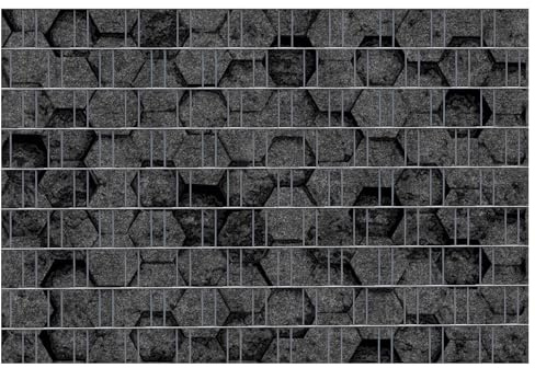 PerfectHD Zaunsichtschutz - Florenz - Motiv: Honeycomb - Sichtschutz für den Garten - 2,50 x 1,80 x 0,19 m - 9 Streifen