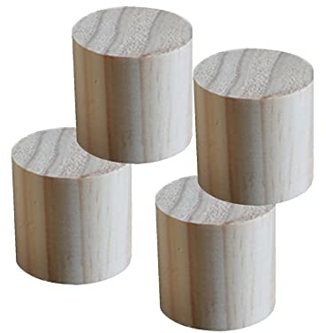 9 cm Durchmesser Möbelfüße Möbelbeine Holz Möbel Riser Bett Erhöhen Sie Die Möbelhöhe Möbelfüsse Betterhöhung Möbelerhöher Holztisch Schreibtisch Betterhöhung 4 Stück (8cm)