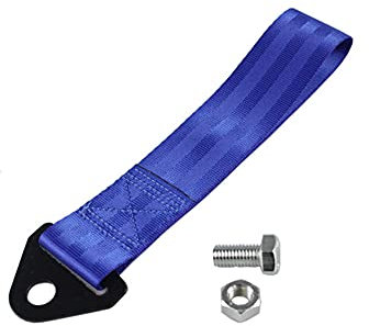 Nylon Abschleppgurte,Asudaro Racing Auto Anhänger Seil Abschleppband Universal Nylon Abschleppseil Universell Abschleppband Racing Abschleppöse Nylon Abschleppgurte für Vorderen Stoßfänger,Blau