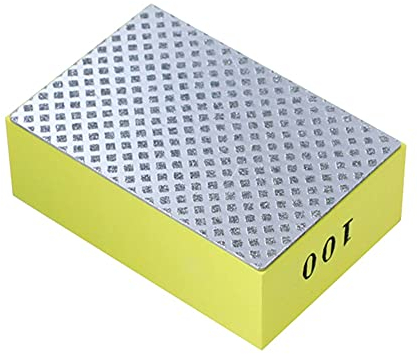 Demiawaking Tampone per Lucidatura a Mano Diamantato Tampone Abrasivo Diamantato Blocco di Levigatura a Mano Spugna Diamantata per Marmo, Vetro, Piastrelle, Cemento, Granito (grana 200, Argento)