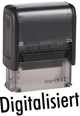 Selbstfärber Imprint/Lagertext – Digitalisiert - von Kaufhaus2010 - Lagertextstempel zur Kennzeichnung von Dokumenten 37 mm lang