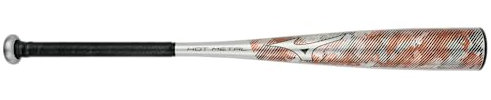 Mizuno Hot Metal - Mazza da baseball Big Barrel Youth USSSA (-10) | Giovani - Mazza da baseball in alluminio per ragazzi | Grigio-Arancione | 567 g | 76,2 cm (3000)
