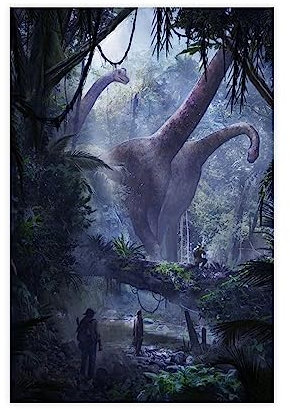 TONFON Jurassic Park Wunderschönes Dinosaurier-Bild, Wandkunst, Deco-Poster, Leinwand, Poster, Schlafzimmer, Dekoration, Sport, Landschaft, Büro, Raumdekoration, Geschenk, ungerahmt, 30 x 45 cm