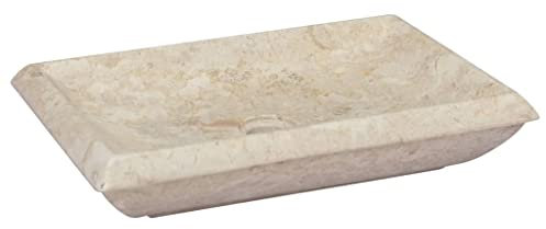 Wohnmöbel Waschbecken Creme 50x35x10 cm Größe Marmor