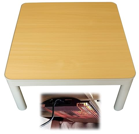 Kotatsu Table with Electric Heater,Japanese Floor Sitting Work Desk,Heated Tables with Temperature Control Knob,Folding Coffee Table,Low Stove Small Side Table Outdoor Tatami Room Balcony Patio