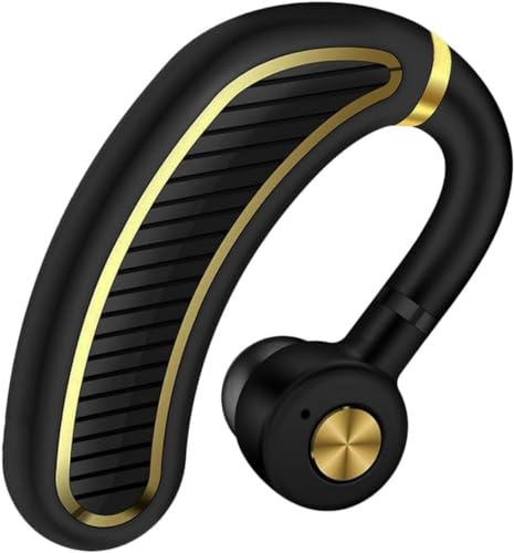 COOFINE Bluetooth Headset Single Ear Hook Wireless Headphone with Mic Noise Cancelling Waterproof Earphone Hands-Free Cell Phones Earpiece