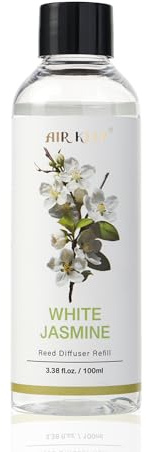 Airkeep Raumduft Nachfüller White Jasmine, Nachfüller für Lufterfrischer, raumduft nachfüllflasche für Schlafzimmer, Bad Büro Home Décor