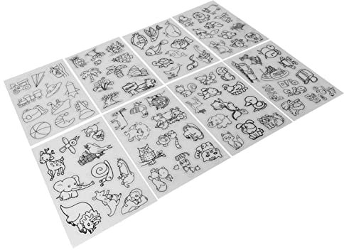 8 Stück Schrumpffolie, Schrumpf-Dink-Papier, Kunstpapier aus Kunststoff für DIY-Schlüsselanhänger, Anhänger, Basteln, Dekoration, , Tiermuster,
