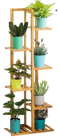 Blumenständer Pflanzenständer Blumentreppe Holz-Pflanzenständer Für Den Innenbereich, Hohes Pflanzenregal, Outdoor-Pflanzenregal Für Mehrere Pflanzen Blumenbank Pflanzenregal Blumenregal ( Color : Nat