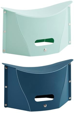 Sarini 2-teiliger Klapphocker aus Karton – multifunktionaler tragbarer Kunststoffhocker und Tragekorb, ideal für Camping im Freien, Angeln, Grillen, Einkaufen und zur Aufbewahrung