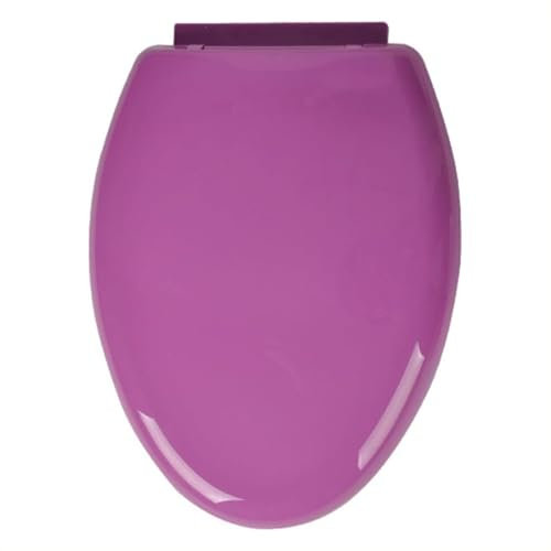 Brigtviee WC Sitz Mit Absenkautomatik V-Form, Bunt Klodeckel Toilettensitz,mit Soft-Close-Absenkung und Schnellverschlussfunktion, Polypropylen-Material,44-47cm*36cm,Lila