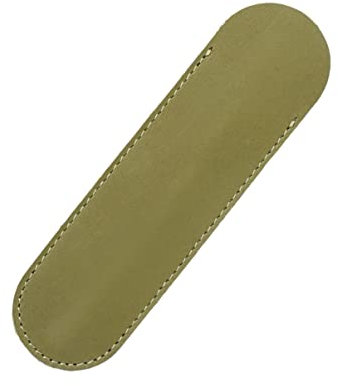 CANIGHT Stifteetui Aus Leder Federmäppchen Für Tintenroller Und Füllfederhalter Einzelnes Stifthalter Olivgrün Größe L