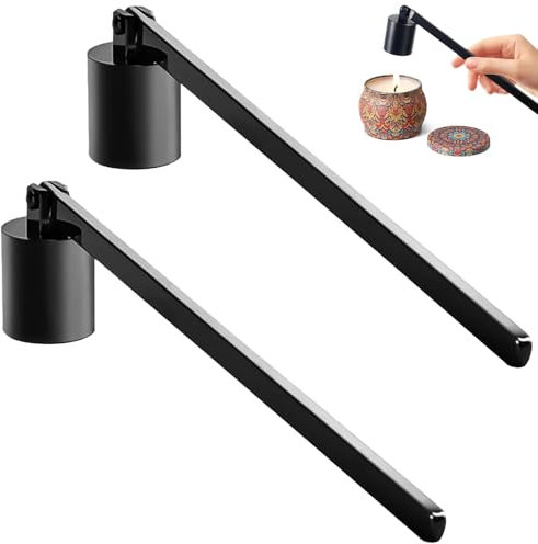 XTUDOU® 2 Stück KerzenauslöScher, Black Kerzenlöscher Dochtlöscher mit Griff, Kerzen Ausmachen für Die Meisten Kerzen