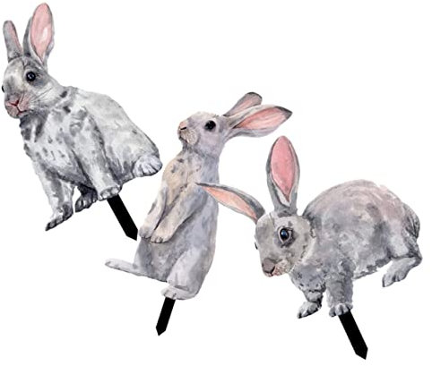 VANZACK 3stücke Teiliges Osterhase Gartenstecker Mit Stabilen Stiften Liebevolle Deko Für Gartenpartys Und Feiertage Geschenkidee Für Gartenliebhaber