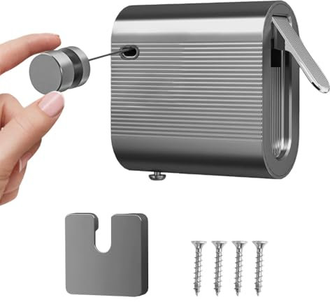 4,2 m Stendibiancheria Retrattile, Stendino da Parete Regolabile in Acciaio Inox, Stendibiancheria Corda Resistente da 20 KG per Bagno, Balcone, Esterno, Camper