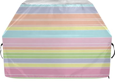 JUMBEAR Grillabdeckung, bunte Streifen, passend für Weber, Brinkmann, Char-Broil – robuste große Grillabdeckungen, UV- und wasserdicht, reißfest (165 x 63,5 x 114 cm)