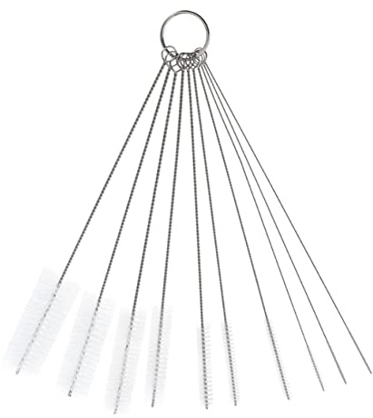 Beavorty 10pezzi Spazzola per Tubi in Nylon da Diverse Dimensioni per Pulire Cannucce Bicchieri e Altri Oggetti per Pulizia di Aree Difficili da Raggiungere