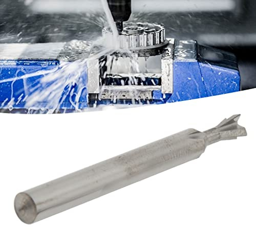 Bamjour Hss-Schwalbenschwanzfräser, Legierung, 5 Mm, 4 Schneiden, Schnelles Bohren, Fräser, Hartmetall-Schwalbenschwanzfräser, Schwalbenschwanz-Schaftfräser für die Industrie (5 X 75° X 50L)