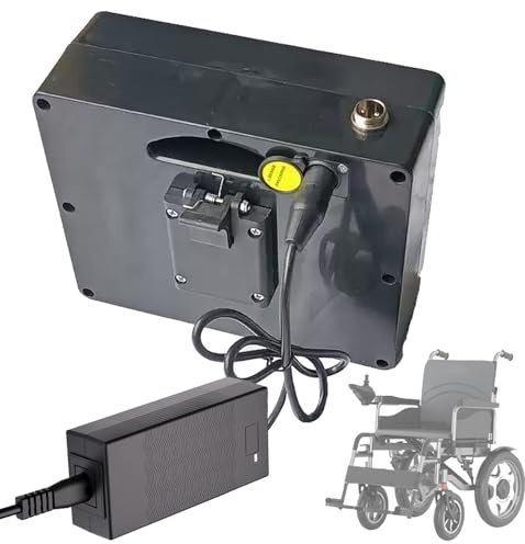 SSCYHT Replacement Battery 24V 20Ah Lithium Battery 30Ah 26Ah 6.6Ah 12Ah Mobility Scooter Batteries 24V Electric Wheelchair Batteries with Charger and Fixing Buckle,24V26Ah