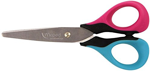 MAPED Ciseaux Anneaux Ergonomique Flexibles SENSOFT 13cm Coloris Aléatoire